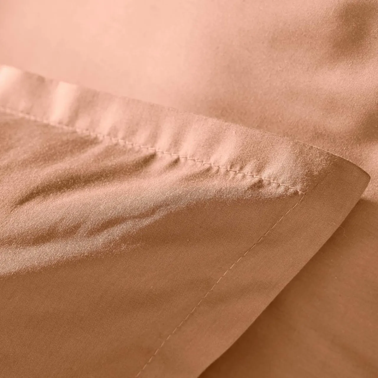 Housse De Couette|EMINZA Housse de couette percale de coton (240 x 220 cm) Cali Rose Pêche