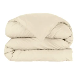 Housse De Couette|EMINZA Housse de couette percale de coton (240 x 220 cm) Cali Beige
