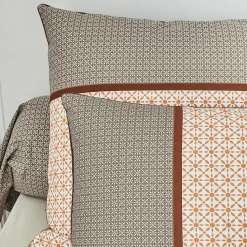 Housse De Couette|TRADILINGE Housse de couette percale de coton (240 x 220 cm) Gabin Multicolore