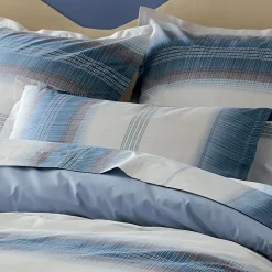 Housse De Couette|TRADI LINGE Housse de couette percale de coton (140 x 200 cm) Esteban e Bleu