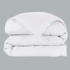 Housse De Couette|EMINZA Housse de couette percale de coton (140 x 200 cm) Cali he Blanc