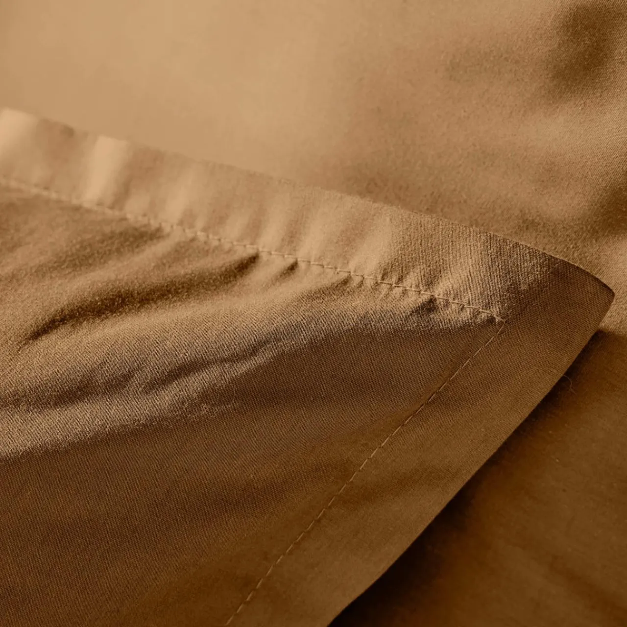 Housse De Couette|EMINZA Housse de couette percale de coton (200 x 200 cm) Cali Camel