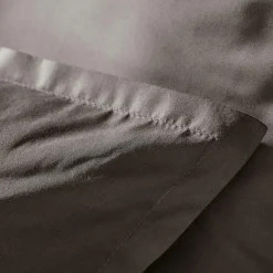 Housse De Couette|EMINZA Housse de couette percale de coton (240 x 220 cm) Cali Gris Anthracite