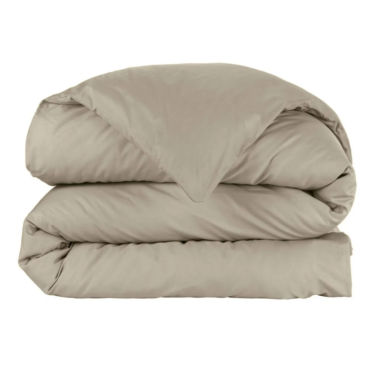 Housse De Couette|EMINZA Housse de couette percale de coton (280 x 240 cm) Cali Taupe