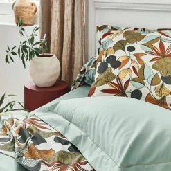 Housse De Couette|TRADILINGE Housse de couette percale de coton (260 x 240 cm) Cascade Multicolore