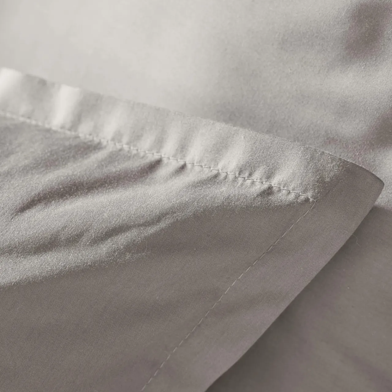 Housse De Couette|EMINZA Housse de couette percale de coton (280 x 240 cm) Cali Gris clair