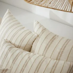 Housse De Couette|EMINZA Housse de couette réversible coton texturé et percale (240 x 220 cm) Alice Ficelle