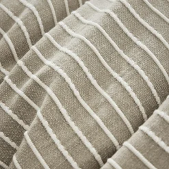 Housse De Couette|EMINZA Housse de couette réversible coton texturé et percale (240 x 220 cm) Alice Ecru