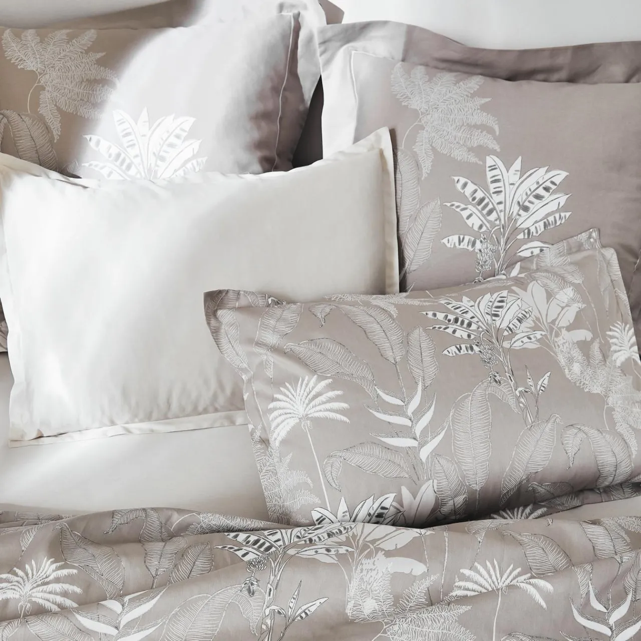 Housse De Couette|TRADILINGE Housse de couette satin de coton (260 x 240 cm) Cayenne Marron