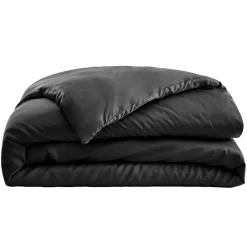 Housse De Couette|EMINZA Housse de couette satin de bambou (240 x 220 cm) Sienna Noir