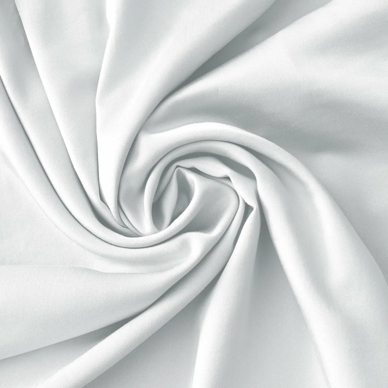 Housse De Couette|EMINZA Housse de couette satin de bambou (200 x 200 cm) Sienna chantilly Blanc