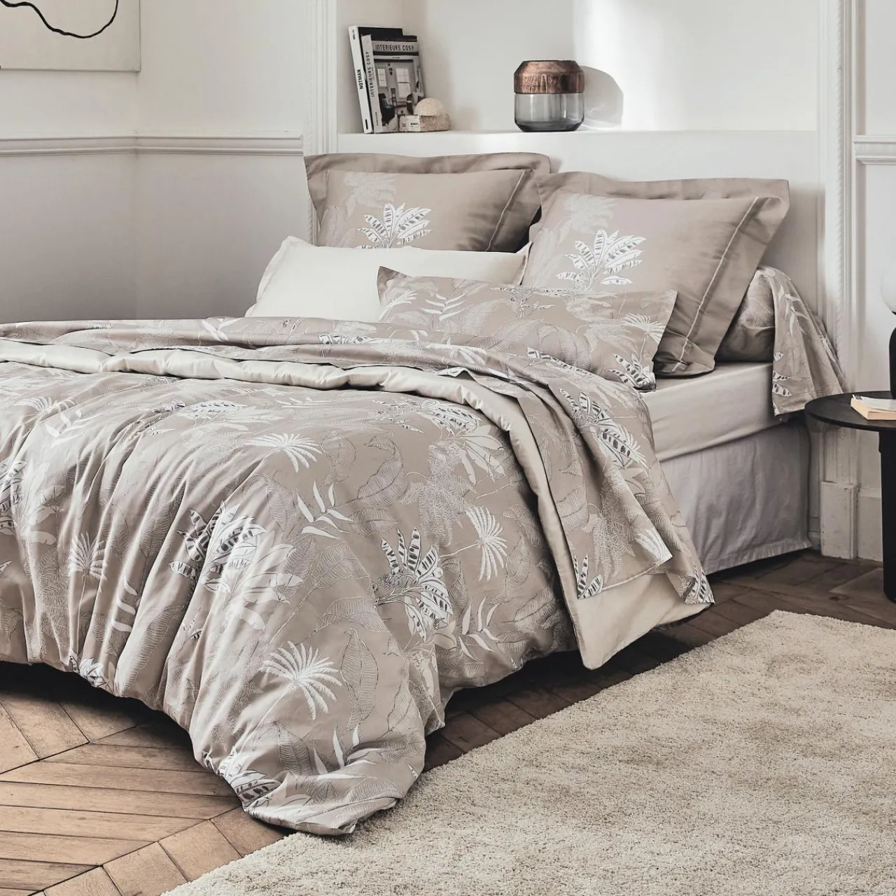 Housse De Couette|TRADILINGE Housse de couette satin de coton (240 x 220 cm) Cayenne Marron