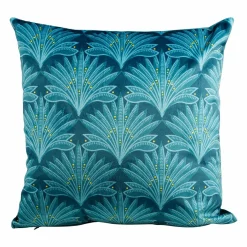 Coussin Et Housse|OSTARIA Housse de coussin carrée (40 x 40 cm) Paon e Bleu