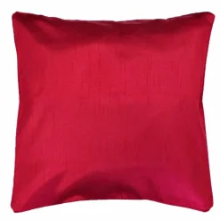 Coussin Et Housse|DOUCEUR D'INTERIEUR Housse de coussin carrée (40 x 40 cm) Shantung Shana Rouge