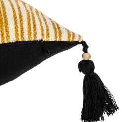 Coussin Et Housse|ATMOSPHERA Housse de coussin carrée coton (40 x 40 cm) Tropik Jaune ocre