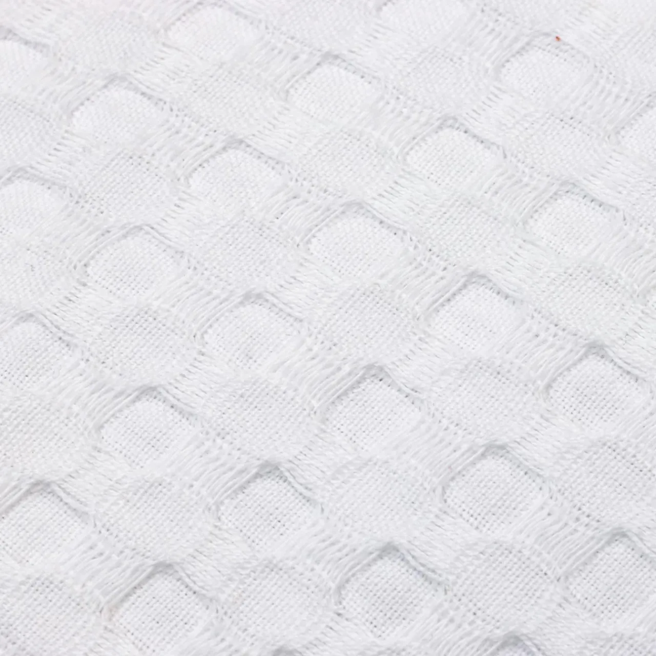 Coussin Et Housse|EMINZA Housse de coussin carrée coton nid d'abeille (40 x 40 cm) Maya he Blanc