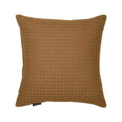 Coussin Et Housse|EMINZA Housse de coussin carrée coton nid d'abeille (40 x 40 cm) Maya Camel