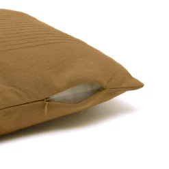 Coussin Et Housse|EMINZA Housse de coussin carrée coton tissé (40 x 40 cm) Léa Camel