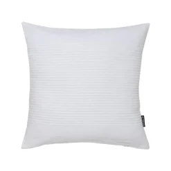 Coussin Et Housse|EMINZA Housse de coussin carrée coton tissé (40 x 40 cm) Léa he Blanc