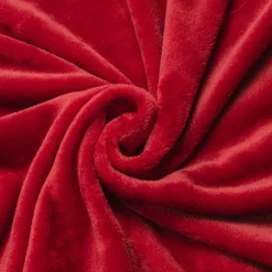 Coussin Et Housse|EMINZA Housse de coussin carrée flanelle (60 x 60 cm) Didou Rouge