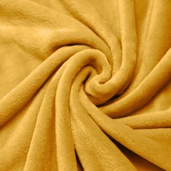 Coussin Et Housse|EMINZA Housse de coussin carrée flanelle (60 x 60 cm) Didou Jaune moutarde