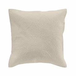 Coussin Et Housse|DOUCEUR D'INTERIEUR Housse de coussin carrée microfibre (40 x 40 cm) Romane Taupe