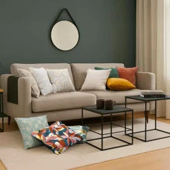 Coussin Et Housse|douceur d'intu017drieur Housse de coussin carrée polycoton (40 x 40 cm) Ilies Ecru