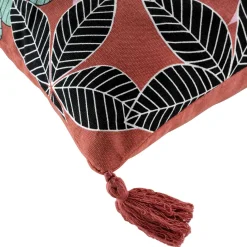 Coussin Et Housse|DOUCEUR D'INTERIEUR Housse de coussin coton pompons (40 x 40 cm) Wallis Rose