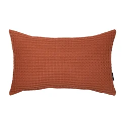Coussin Et Housse|EMINZA Housse de coussin rectangulaire coton nid d'abeille (30 x 50 cm) Maya Terracotta
