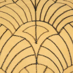 Coussin Et Housse|OSTARIA Housse de coussin rectangulaire velours (30 x 50 cm) Coquillage Jaune