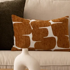 Coussin Et Housse|Atmosphera, cru017dateur d'intu017drieur Housse de coussin rectangulaire (30 x 50 cm) Jeni Marron