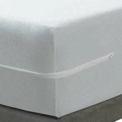 Protection De Literie|BLEU CALIN Housse de matelas intégrale anti-punaises de lit (180 x 200 cm) Ombeline he Blanc