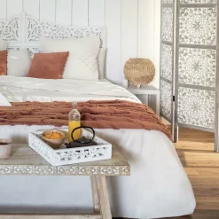 Plaid Et Jeté|Couvre-Lit Et Édredon|ATMOSPHERA Jeté de canapé coton (130 x 180 cm) Inca Terracotta