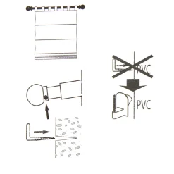 Tringle Voilage Et Support|LUANCE Kit de 2 tringles extensibles ovales (60 à 80 cm) Blanc