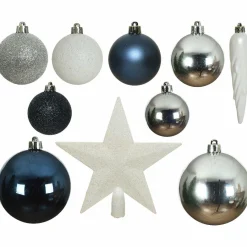 Boule De Noël|KAEMINGK Kit de décoration de sapin de Noël Novae multi Blanc