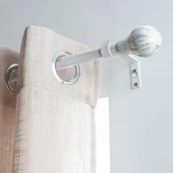 Tringle À Rideau, Barre Et Support|LUANCE Kit de tringle extensible (L120 - L210 cm / D19 mm) Touch of Zen et Or Blanc