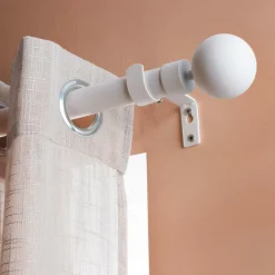 Tringle À Rideau, Barre Et Support|LUANCE Kit de tringle extensible (L210 - L380 cm / D28 mm) Gaïa Blanc