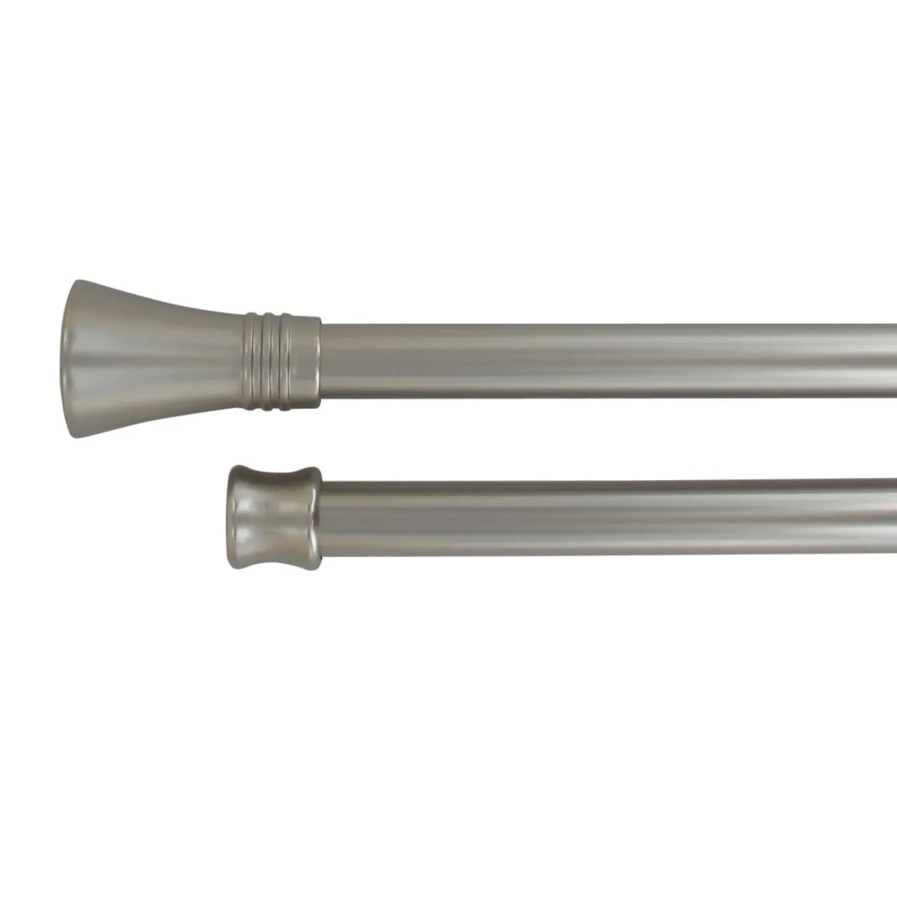 Tringle À Rideau, Barre Et Support|LUANCE Kit de tringle extensible Double barres (L120 - L210 cm / D19 mm) Lotus Argent