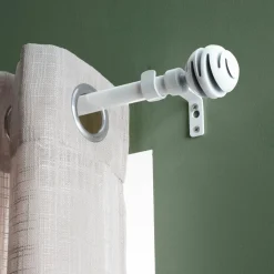 Tringle À Rideau, Barre Et Support|LUANCE Kit de tringle extensible (L210 - L380 cm / D19 mm) Villalouise laqué Blanc