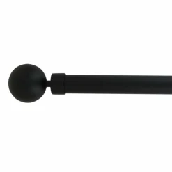 Tringle À Rideau, Barre Et Support|LUANCE Kit de tringle extensible (L120 - L210 cm / D28 mm) Gaïa Noir