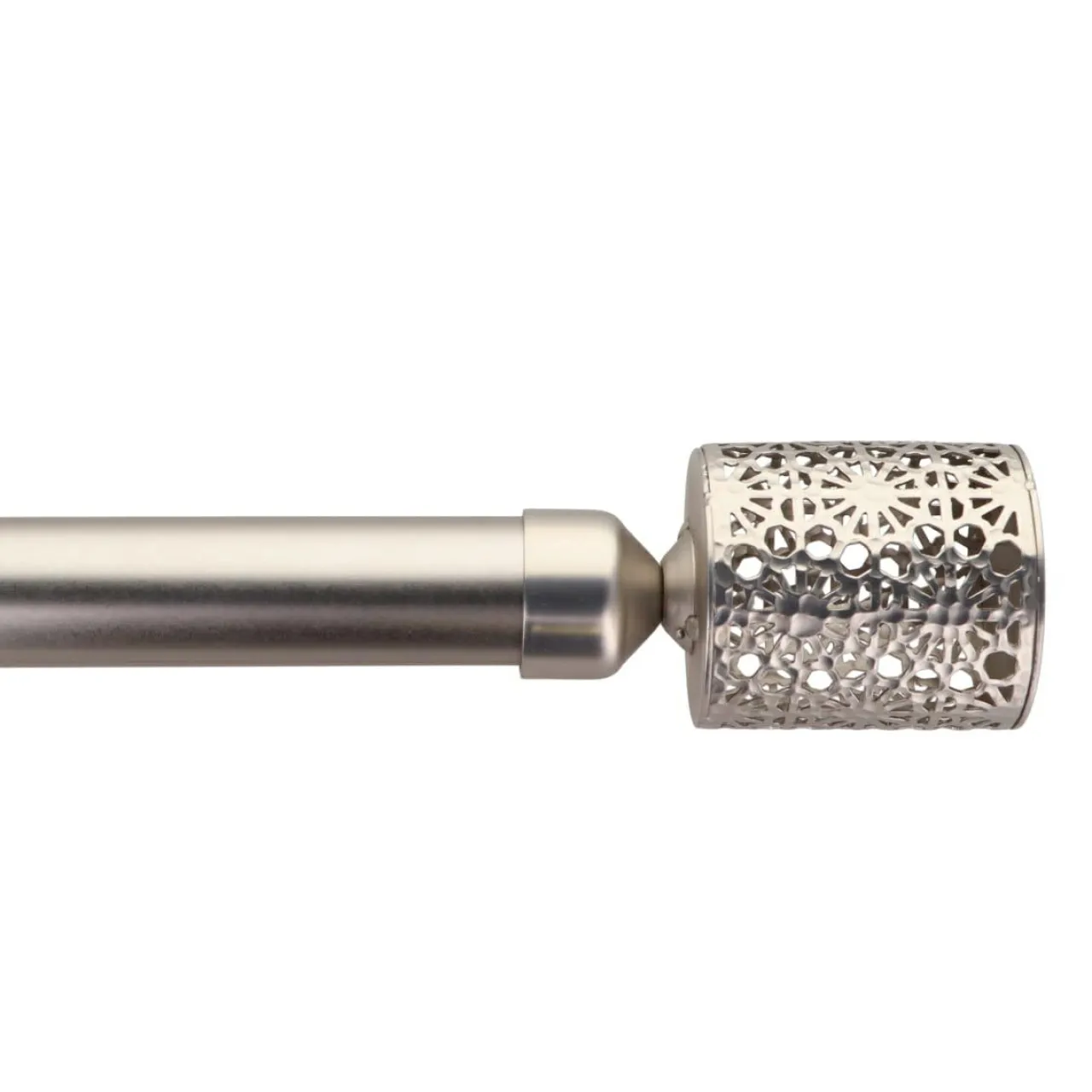 Tringle Plafond|Tringle À Rideau, Barre Et Support|LUANCE Kit de tringle rideau extensible (L120 - L210 cm / D28 mm) Photophore Argent