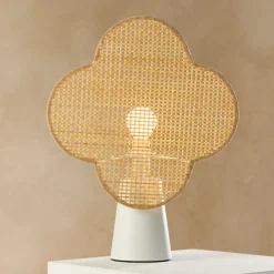 Lampe À Poser|OSTARIA Lampe à poser bambou (H36 cm) Faustine Beige