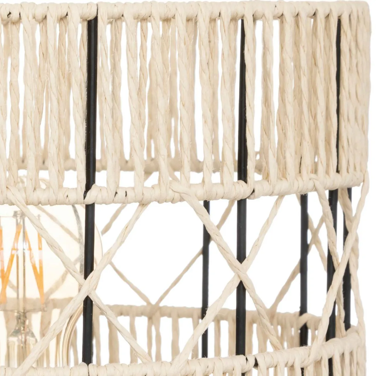 Lampe À Poser|ATMOSPHERA Lampe à poser en corde (H47 cm) Cosy Beige