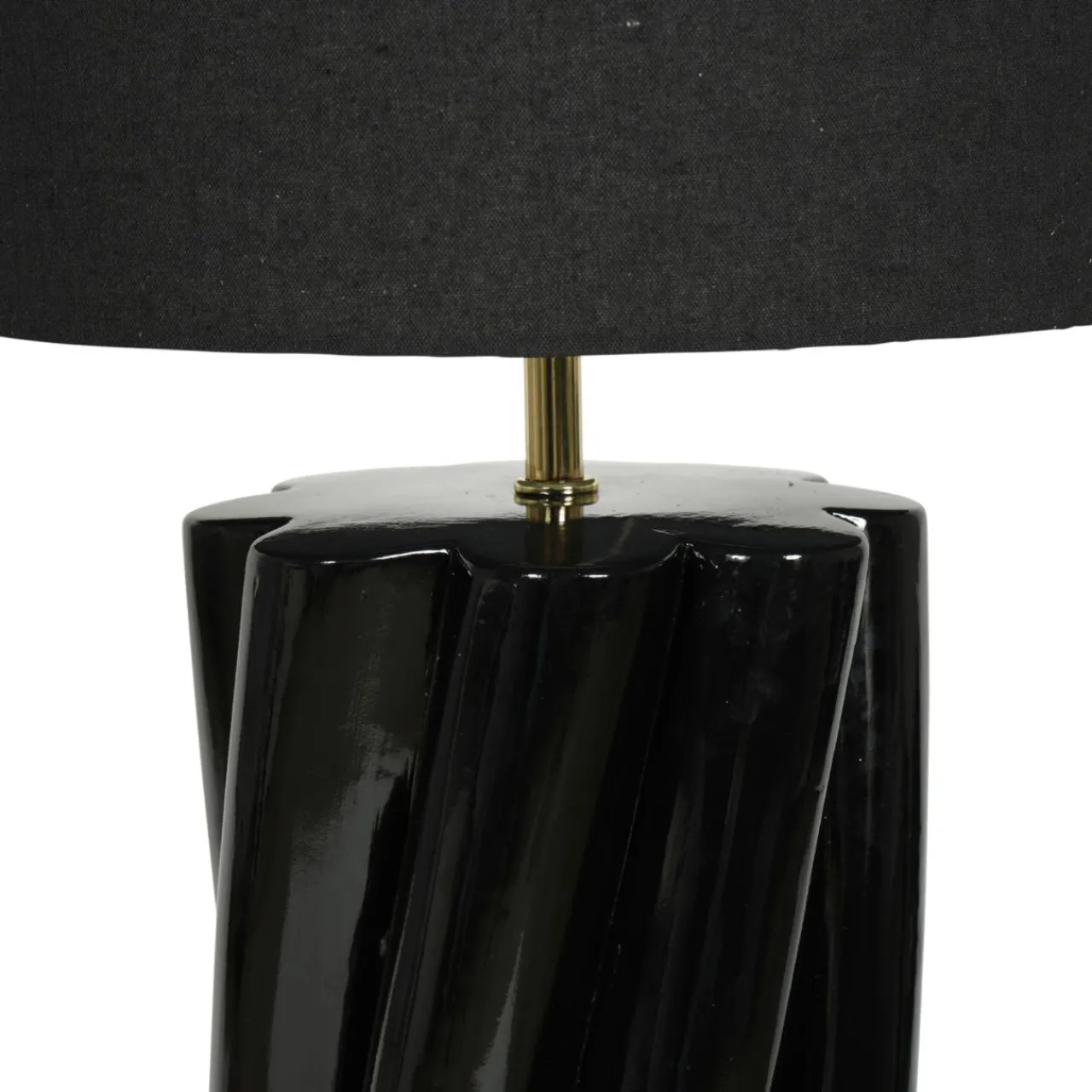 Lampadaire|OSTARIA Lampe à poser en Céramique (H104 cm) Twist e Noir