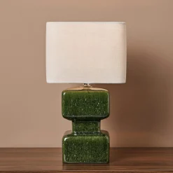 Lampe À Poser|OSTARIA Lampe à poser en céramique (H34 cm) Céladon e Vert