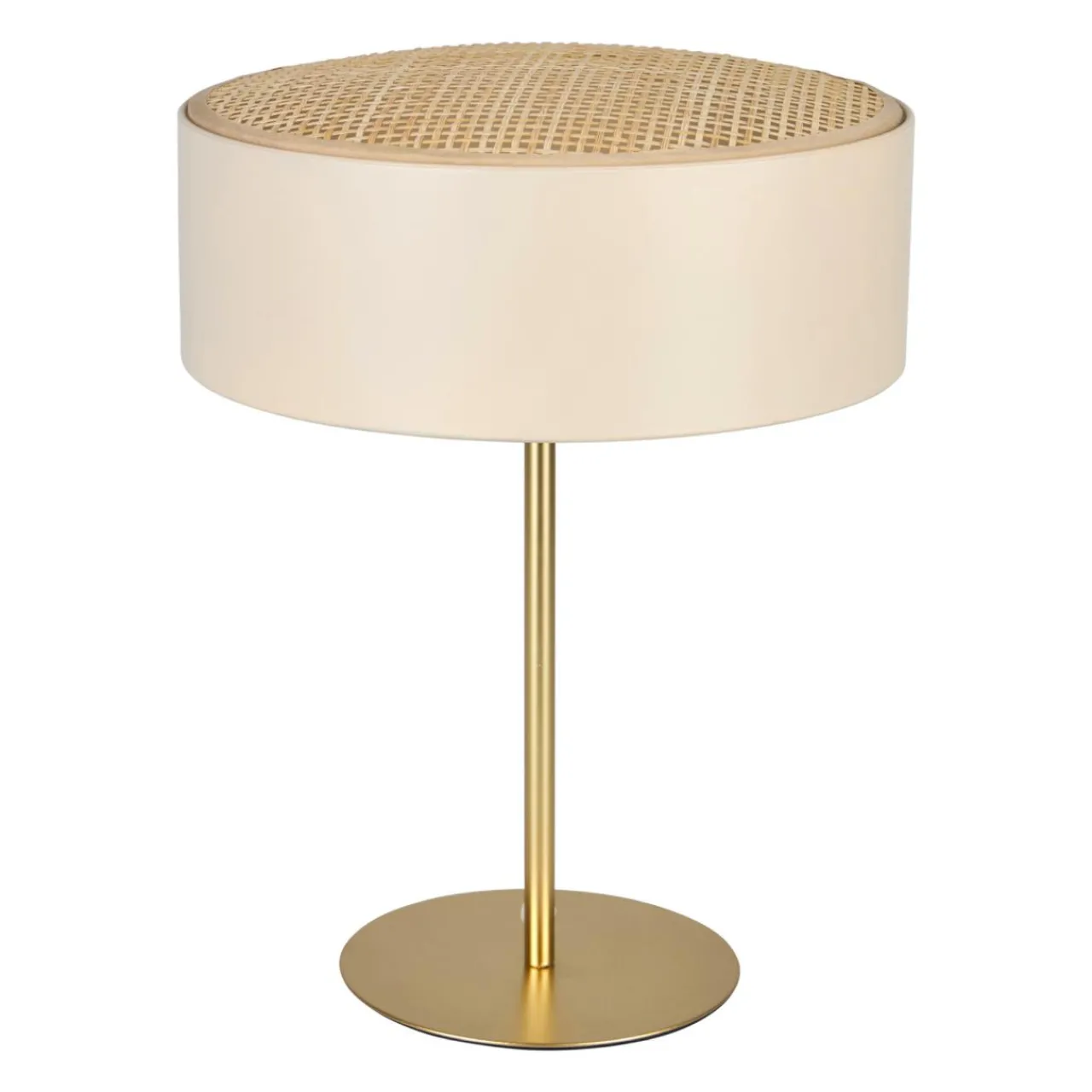 Lampe À Poser|OSTARIA Lampe à poser en Métal et Bambou (H33.5 cm) Ambre Beige