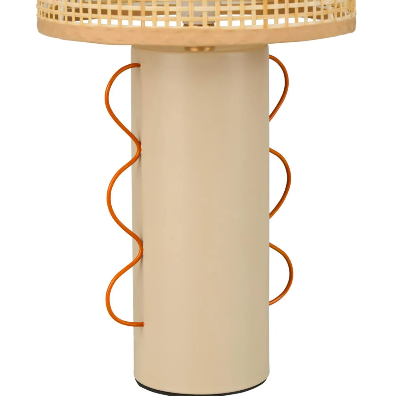 Lampe À Poser|OSTARIA Lampe à poser en métal et bambou (H35 cm) Amphore Beige