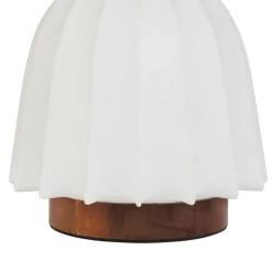 Lampe À Poser|OSTARIA Lampe à poser en Tissu et Métal (H19 cm) Marcel Marron