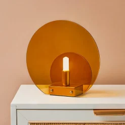 Lampe À Poser|OSTARIA Lampe à poser en verre (D22 cm) Bowie Orange