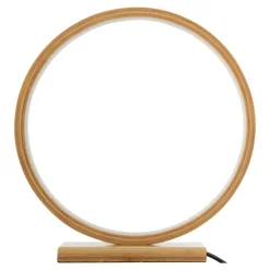 Lampe À Poser|ATMOSPHERA Lampe à poser LED (H32 cm) Ronde Bois